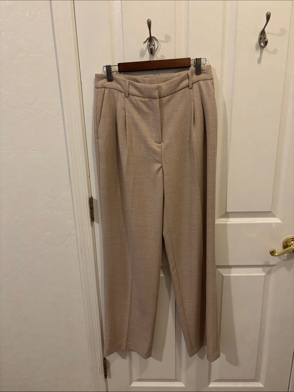 HOUSE OF HARLOW TWEED PLEATED KHAKIS SIZE 6